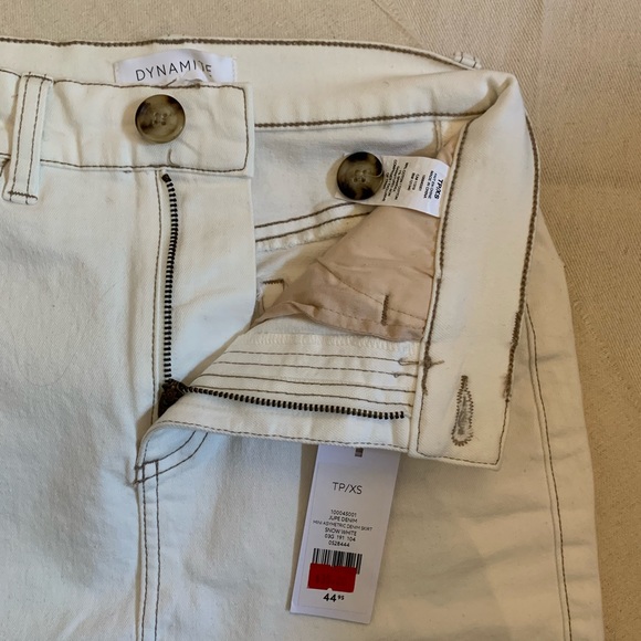 NWT Dynamite White Denim Jupe Skirt - Picture 3 of 4